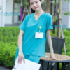 Bộ Scrubs Cổ Tim Màu Xanh Bạc Hà Cao Cấp - Mã SC06