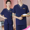 đồng-phục-nhân-viên-spa-màu-xanh-than