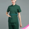 đồng phục nhân viên spa dưỡng sinh màu xanh lá mã sp014