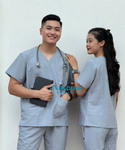 Bộ Scrubs Màu Ghi Non Nhật4