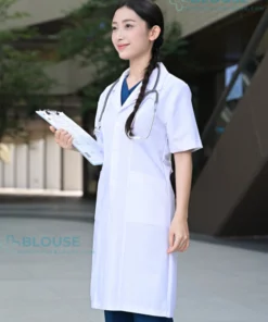 Áo Blouse Bác Sĩ Nữ Cộc Tay Cao Cấp