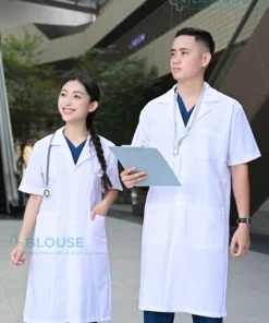 Áo Blouse Bác Sĩ Nữ Cộc Tay Cao Cấp4