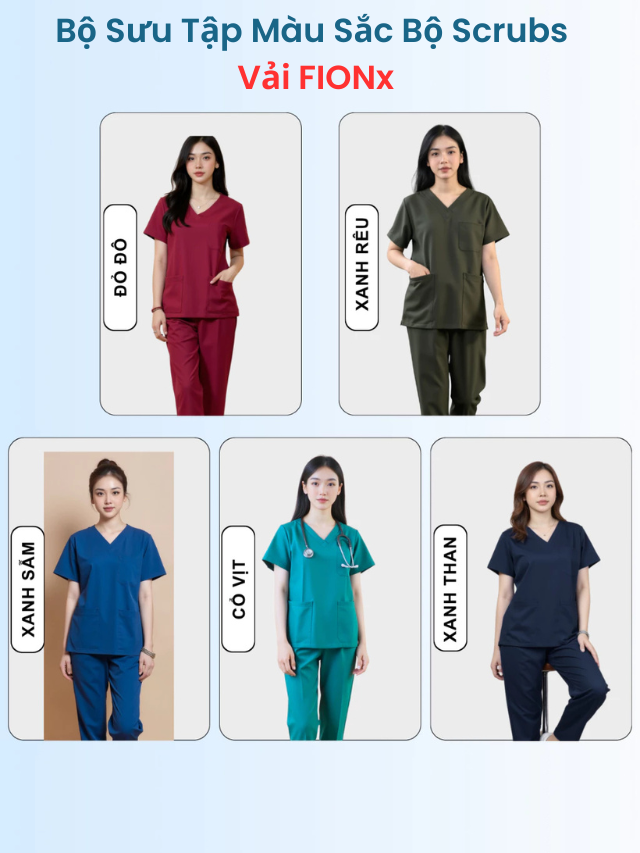 Bộ Sưu Tập Màu Sắc Bộ Scrubs Vải FIONx