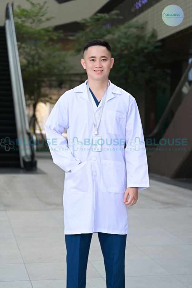 Áo blouse nam kiểu dáng dài tay
