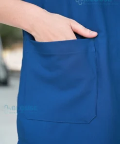 bộ quần áo scrubs cổ tim cao cấp cho nam màu xanh sẫm2